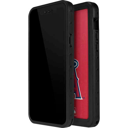 MLB Los Angeles Angels - Solid Distressed iPhone 15 Pro Waterproof Case
